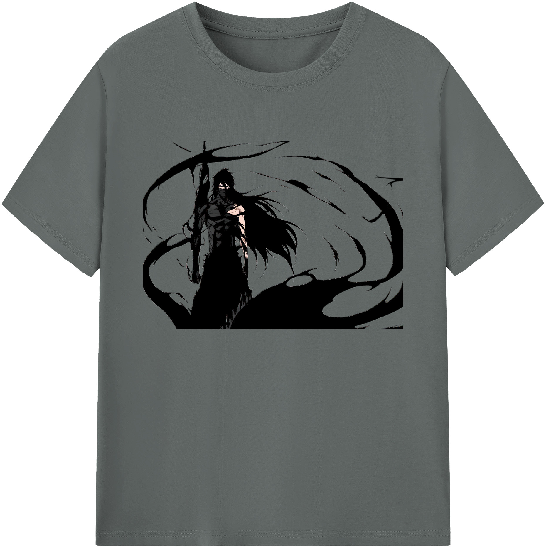 （画像用） ブリーチ 黒崎一護（くろさき いちご）BLEACH Kurosaki Ichigo 綿100％ メンズ半袖Tシャツ｜肌触りやわらか＆通気性